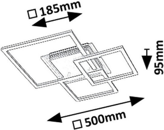 Rabalux Smart Deckenleuchte montieren 50cm Schwarz mit Integrierte LED Rabalux Smart Deckenleuchte montieren 50cm Schwarz mit Integrierte LED