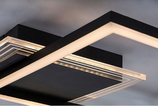 Rabalux Smart Deckenleuchte montieren 37.5cm Schwarz mit Integrierte LED