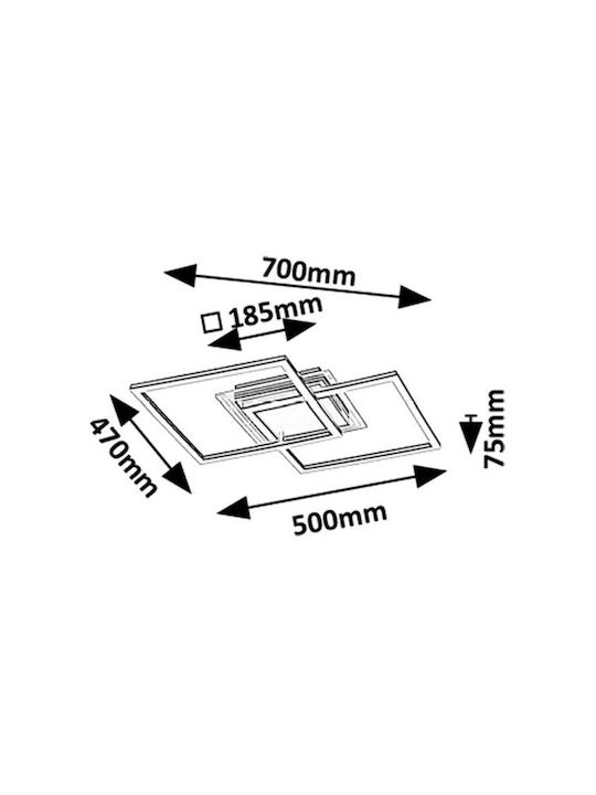 Rabalux Smart Deckenleuchte montieren 70cm Schwarz mit Integrierte LED Rabalux Smart Deckenleuchte montieren 70cm Schwarz mit Integrierte LED