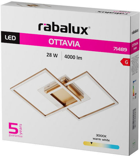 Rabalux Smart Deckenleuchte montieren 70cm Gold mit Integrierte LED
