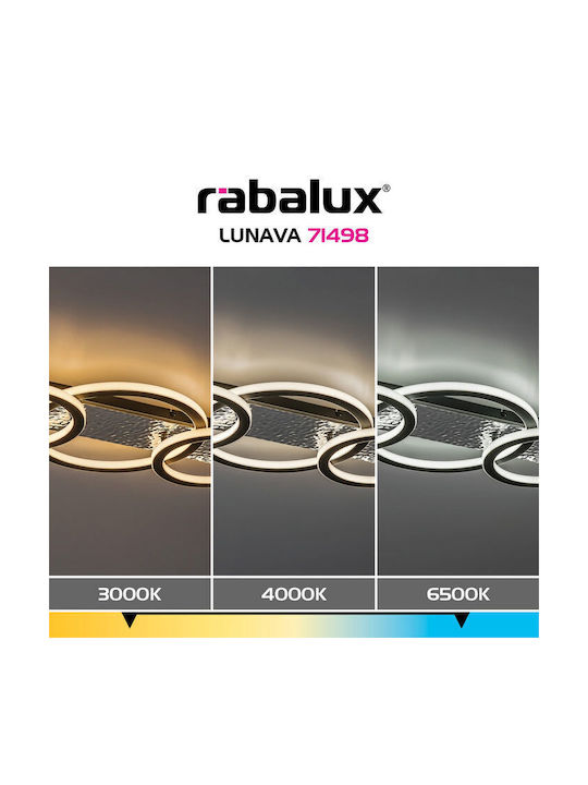 Rabalux Smart Deckenleuchte montieren 75cm Schwarz mit Integrierte LED und Fernbedienung
