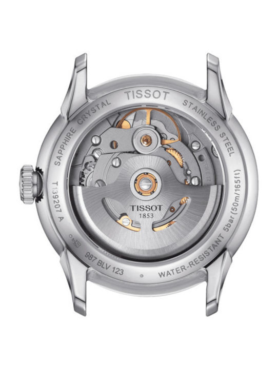 Tissot Chemin Des Tourelles Powermatic 80 Мъжки Часовник 34mm Автоматичен с Тюркоазена Кожена Каишка Tissot Chemin Des Tourelles Powermatic 80 Мъжки Часовник 34mm Автоматичен с Тюркоазена Кожена Каишка