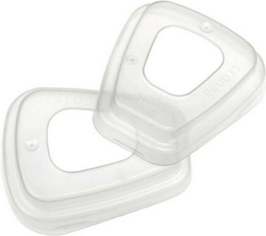 Set Mască de Protecție Respiratorie 3M-6200 2 Buc 3M-6051 Filtre 3M-5911 Prefiltre 3M-501 Capace