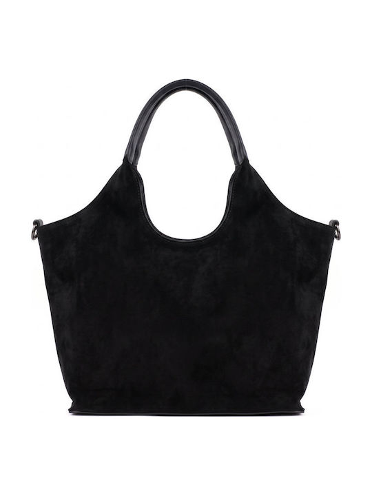 Genuine Damenhandtasche Handtasche / Crossbody Wildleder Schwarze