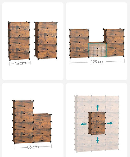 Organizator de pantofi din plastic 43x31x173cm