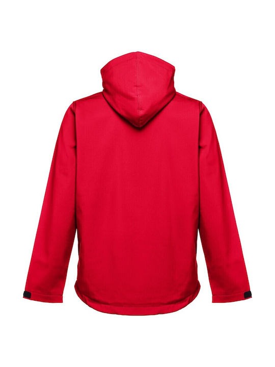 TH Clothes Работно яке Softshell с Поларена Подплата и Отделяща се Качулка Червено