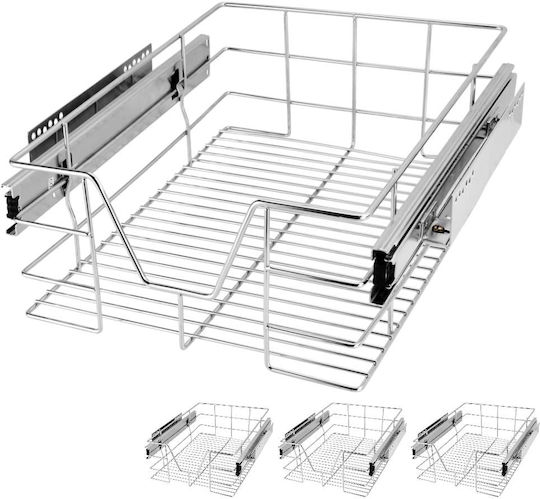Set 4 Organizatoare de Bucătărie Casaria 19 X 14 X 44 Cm Lățime Dulap 30 Cm Metal Gri