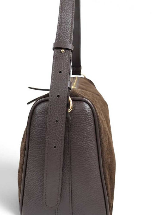 Leather Women's Shoulder Bag Suede Brown