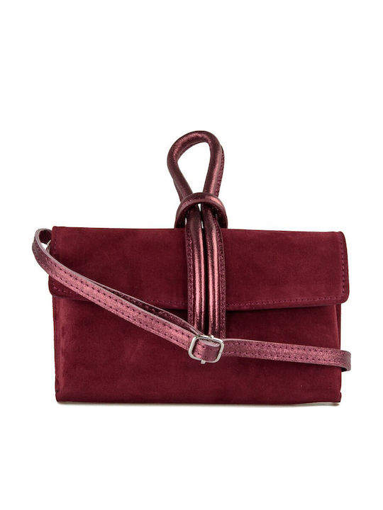 Women's Handbag Suede Burgundy