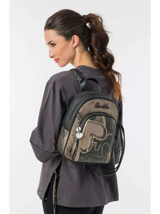 Damen Handtasche Rucksack Mehrfarbig