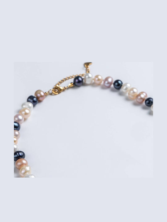 Cuoro Necklace with Pearls