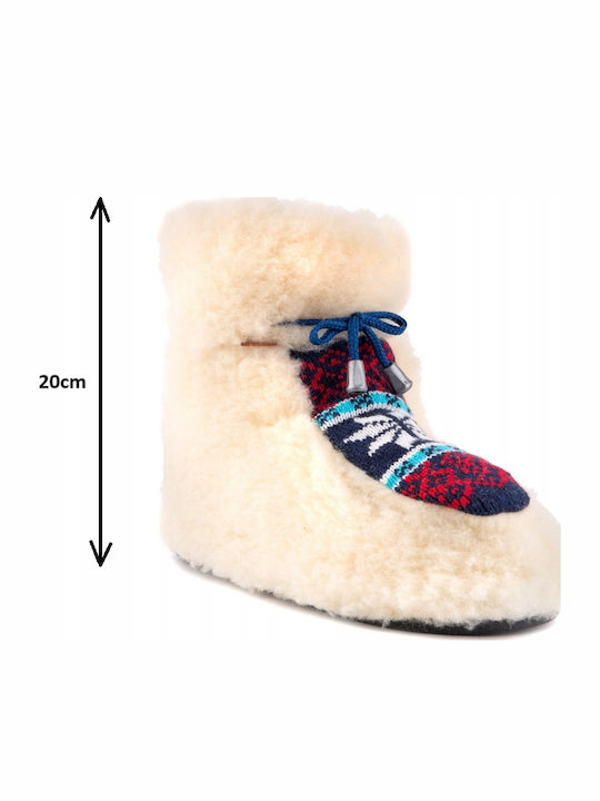 Woolen Winter Women's Blue Slippers