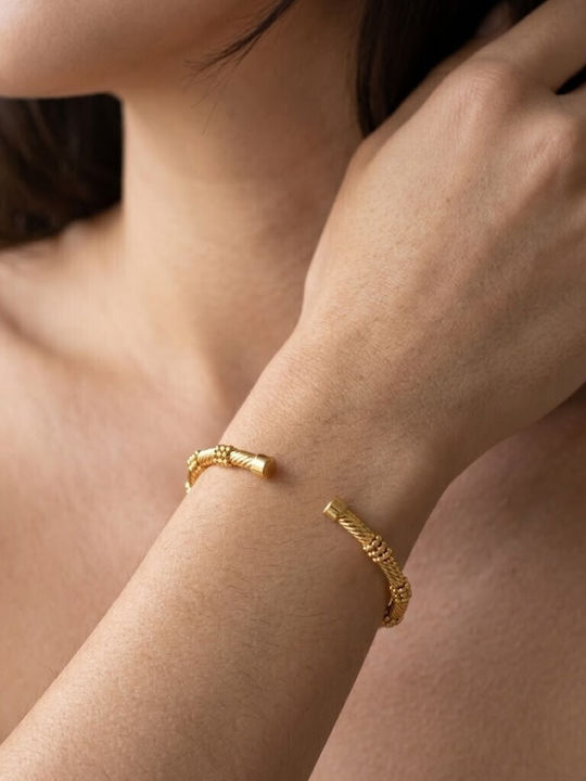 Mentzos Women's Gold Plated Silver Bracelet