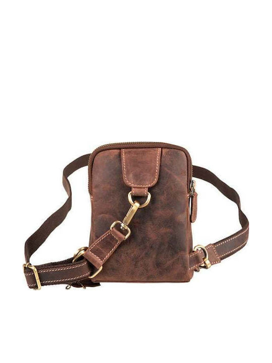 Leder Herren Schulter / Crossbody Braun Tasche