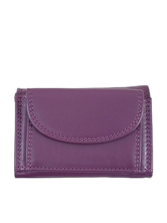 Kleine Leder Damenbrieftasche Lila
