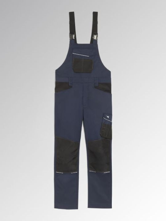 Utility Diadora Работен гащеризон с тиранти Син Poly 2.0 Twill Stretch 64% Polyester 33% Cotton 3% Elastane 250 G/m² 183062