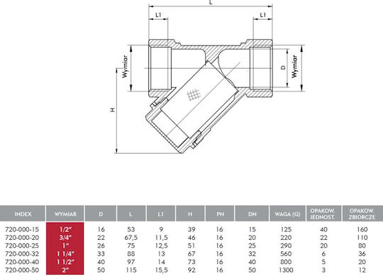 Kfa Φίλτρο Κατακράτησης 1/2'' 720-000-15