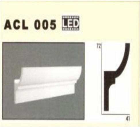 Wandmontiertes Dekoratives Profil Für Indirekte Beleuchtung 41x72mm Acl 005