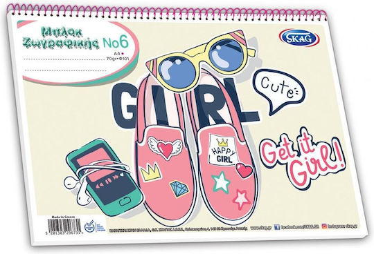 Skag Drawing Pads A4 (21 x 29.7 cm) (Miscellaneous Designs or Colors)