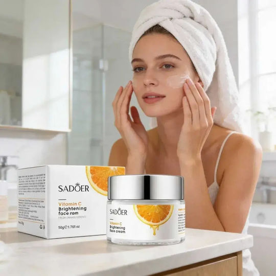 Sadoer Vitamin C Brightening Cremă de Față pentru Hidratare, Reconstrucție și Strălucire cu Vitamina C 50gr