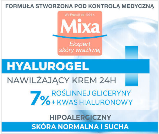 Mixa Hyalurogel Light 24h Cream Face 50ml
