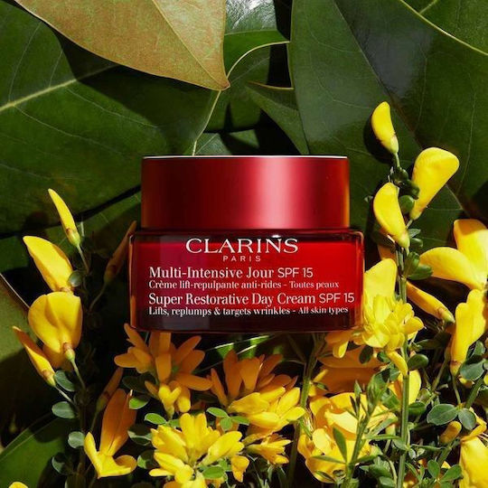 Clarins Cremă Hidratantă Restauratoare de Față de Zi cu Factor de Protecție Solară SPF15 50ml