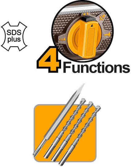 Ingco N/A Акумулаторен Ударен Къртач Безчетков 20V Соло с SDS Plus Захват