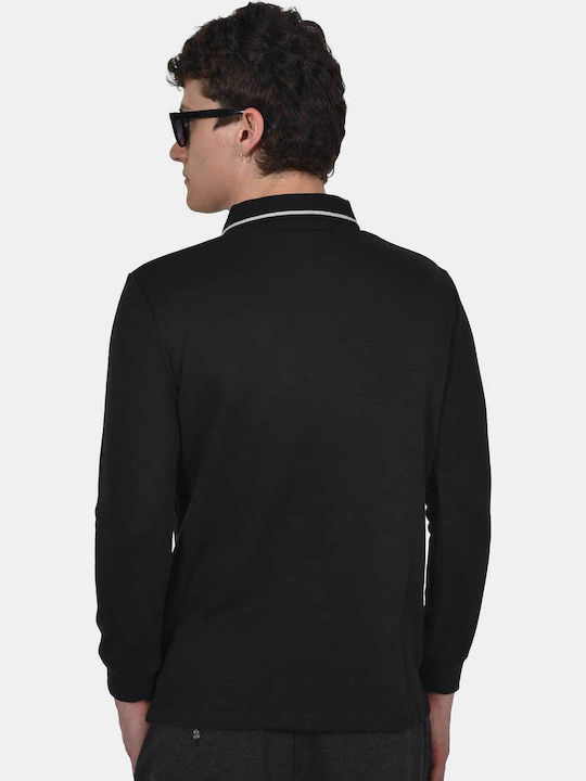 Polo Long Sleeve Black Blouse