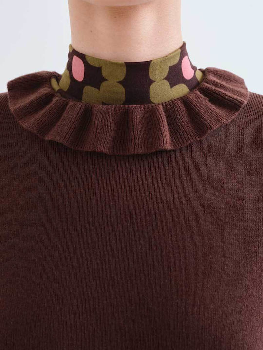 Women's Long Sleeve Brown Blouse