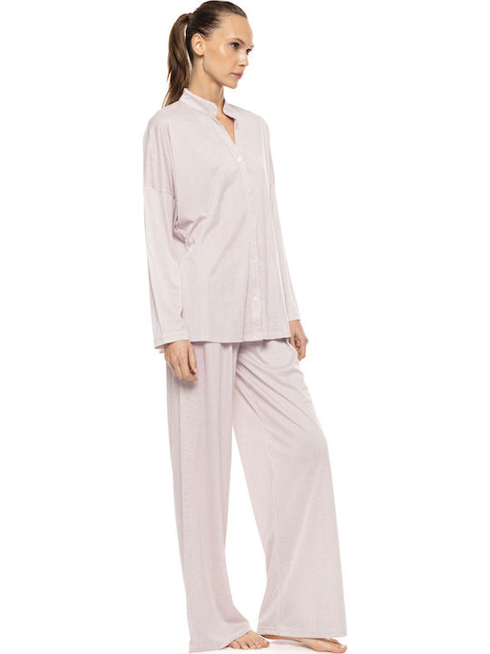 Pink Label Summer Women's Pyjamas Trousers Bordeaux