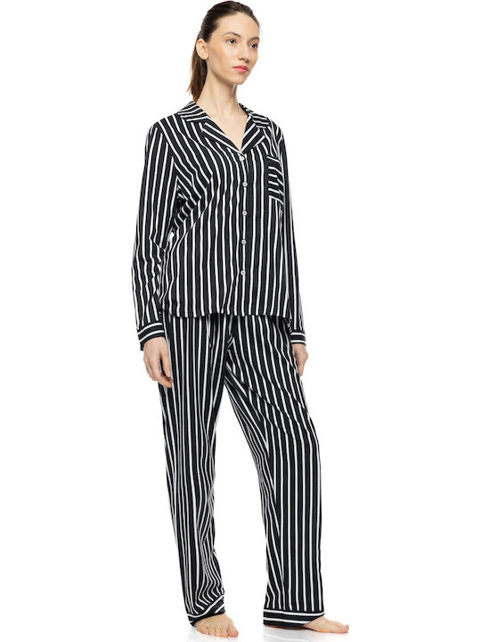Pink Label Winter Women's Pyjamas Set Navy Pink Label Winter Women's Pyjamas Set Navy