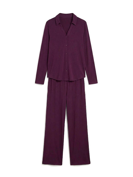 Calvin Klein Winter Women's Pyjamas Set Purple