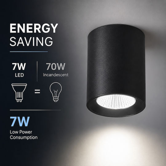 Jiju Spot Led Alb Natural În Culoare Neagră
