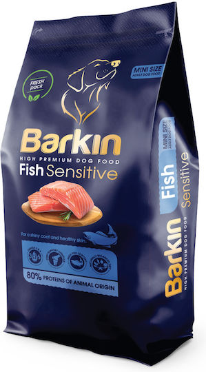 Barkin 15kg Trockenfutter für Erwachsene Hunde Kleine Rassen mit Fisch