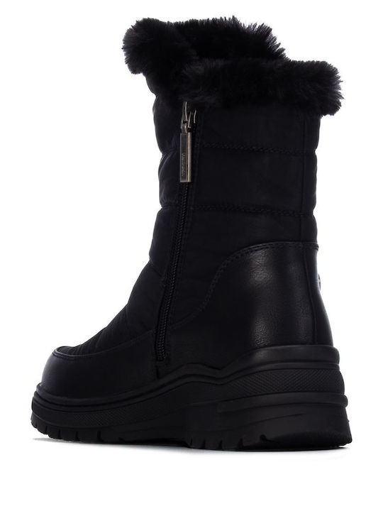Women's Ankle Boots with Fur Black