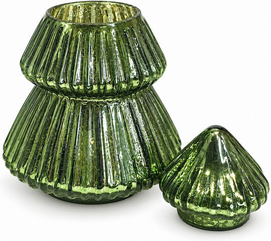 Decomagia Weihnachtskerzen & Kerzenständer Glas Grünes 14x9cm