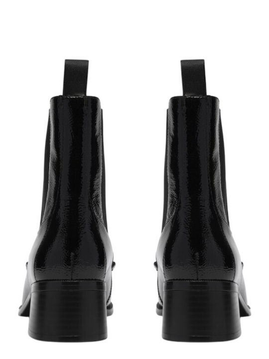 Leder Damen Stiefeletten Astrogálou Schwarz