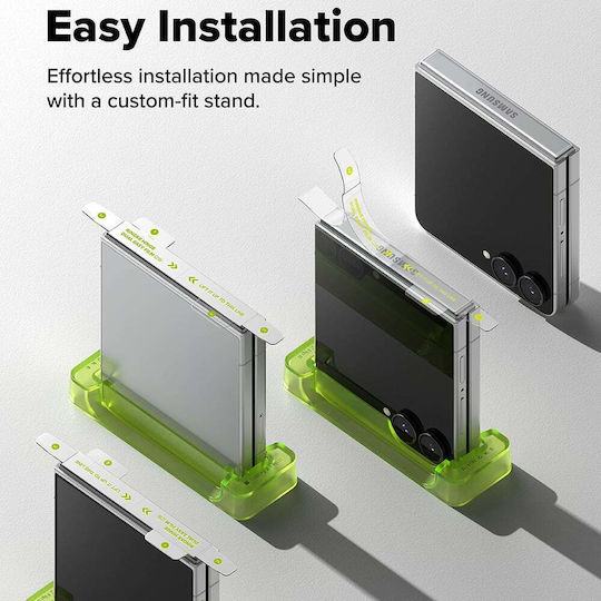 Ringke Hinge Dual Easy Film 2 Pack Mobile Screen Protector Compatible with Samsung Galaxy Z Flip8 Clear