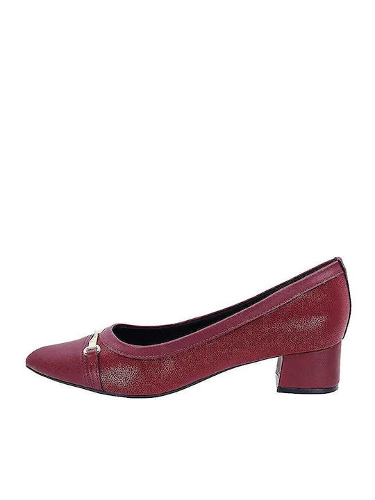 Pantofi cu toc ascuțite burgundy