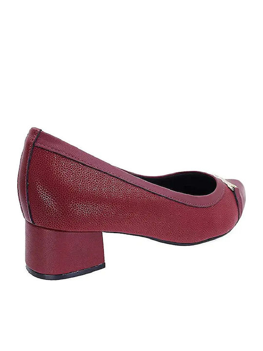 Pantofi cu toc ascuțite burgundy