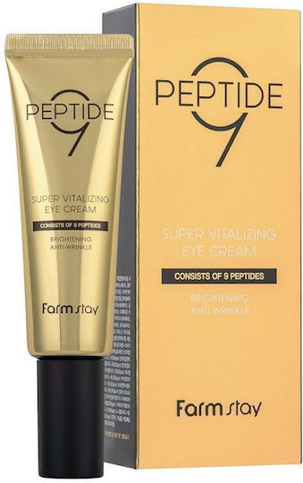 Farmstay Peptide9 Cremă de Ochi Super Vitalizantă Anti-riduri cu Peptide 50ml