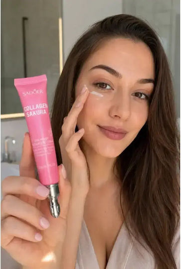 Sadoer Collagen Sakura Cremă de Ochi Reconstrucție împotriva Cearcănelor cu Colagen pentru Piele Sensibilă 20gr