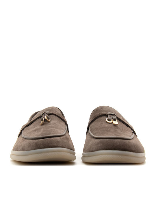 Komis & Komis Suede Women's Loafers in Brown Colour