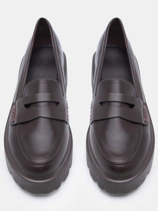 Γυναικεία Loafers σε Καφέ Χρώμα