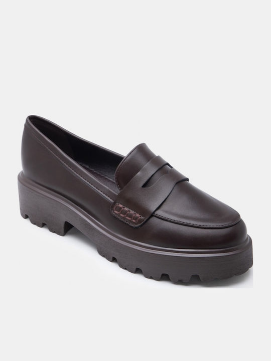 Γυναικεία Loafers σε Καφέ Χρώμα