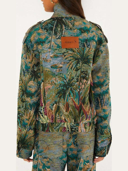 Farm Rio Short Women's Jacket for Winter Petricor Multicolour