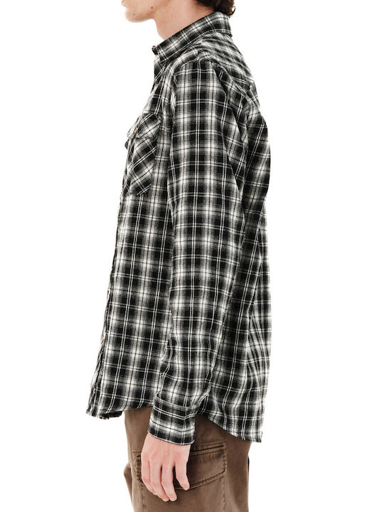 Long Sleeve Flannel Shirt in Regular Fit Checked Check