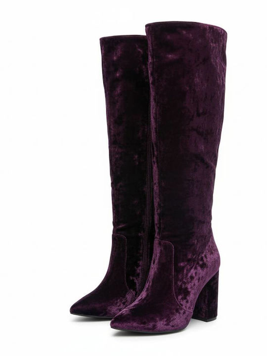 Suede Women's Boots Purple