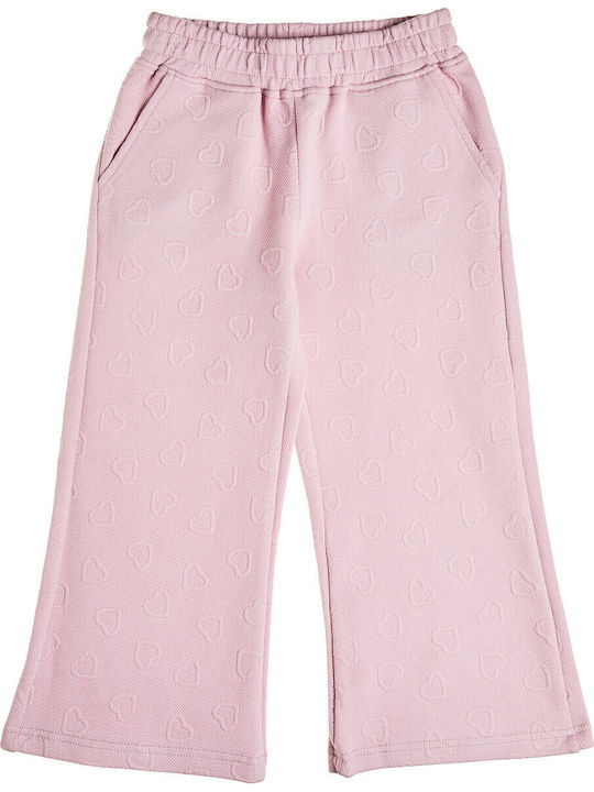 Kids Sweatpants Set With Top Pink