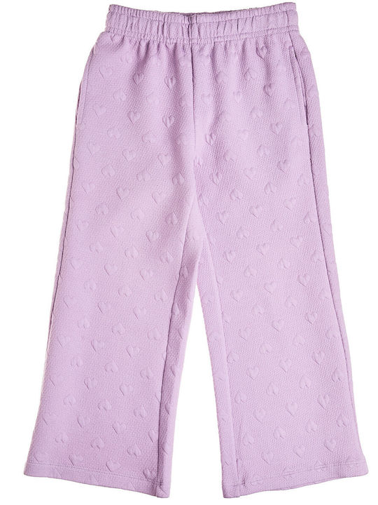 Kids Sweatpants Set With Top Lilac